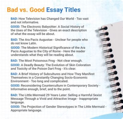 do i need a title for my college essay? in fact, the choice of whether to give your essay a title or not is a personal preference.