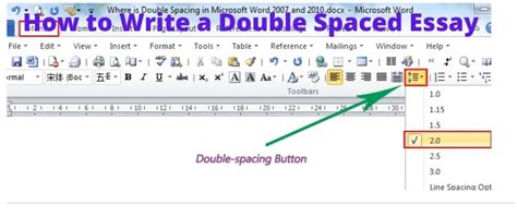 what does it mean to double space an essay